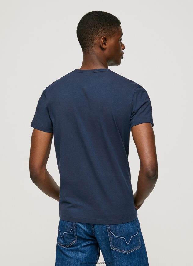 tricou din bumbac cu maneca scurta bărbați Pepe Jeans marina 6Z0R461005 - imagine 5