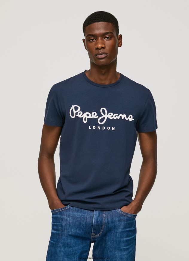 tricou din bumbac cu maneca scurta bărbați Pepe Jeans marina 6Z0R461005 - imagine 1