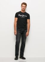 tricou din bumbac cu maneca scurta bărbați Pepe Jeans negru 6Z0R461003 - imagine 2