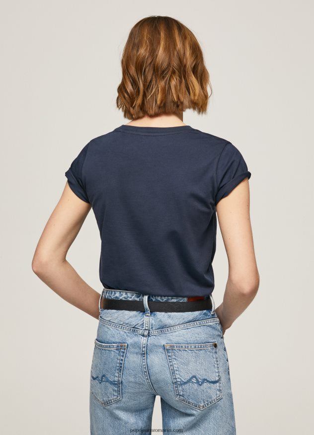 tricou din bumbac cu maneca scurta femei Pepe Jeans dulwich 6Z0R46430 - imagine 4