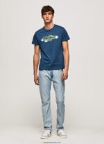 tricou din bumbac cu sigla perii bărbați Pepe Jeans jarman 6Z0R46983 - imagine 2
