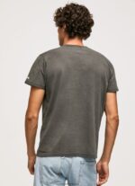 tricou din bumbac spalat si vopsit bărbați Pepe Jeans negru spalat 6Z0R46941 - imagine 3