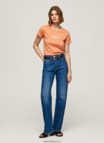 tricou imprimat femei Pepe Jeans piersică 6Z0R46455 - imagine 2