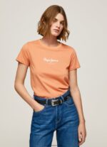 tricou imprimat femei Pepe Jeans piersică 6Z0R46455 - imagine 3
