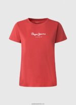tricou imprimat femei Pepe Jeans studio roșu 6Z0R46456 - imagine 5