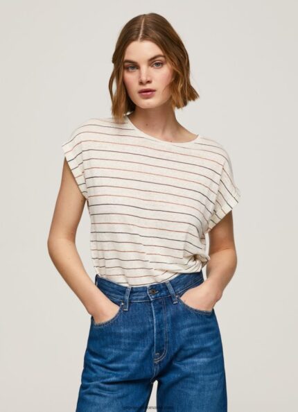 tricou in dungi cu imprimeu femei Pepe Jeans multi 6Z0R46447