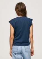 tricou marmorat cu maneci cu armuri femei Pepe Jeans dulwich 6Z0R46406 - imagine 4