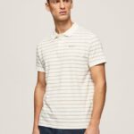 tricou polo cu imprimeu în dungi bărbați Pepe Jeans aproape alb 6Z0R461092