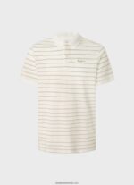 tricou polo cu imprimeu în dungi bărbați Pepe Jeans aproape alb 6Z0R461092 - imagine 5