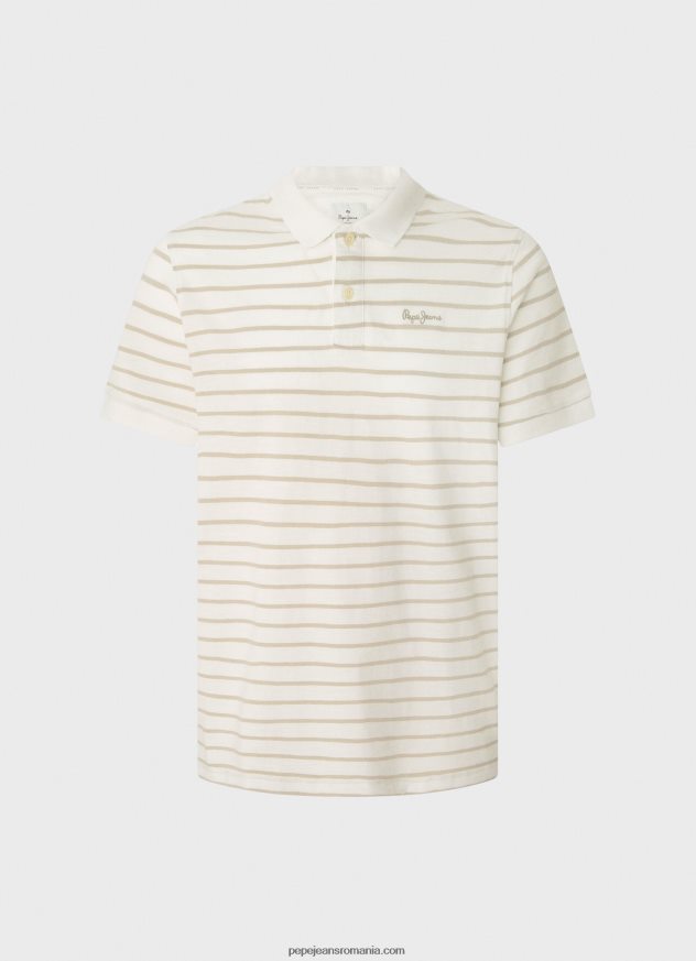 tricou polo cu imprimeu în dungi bărbați Pepe Jeans aproape alb 6Z0R461092 - imagine 5