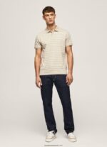 tricou polo cu imprimeu în dungi bărbați Pepe Jeans malţ 6Z0R461093 - imagine 2