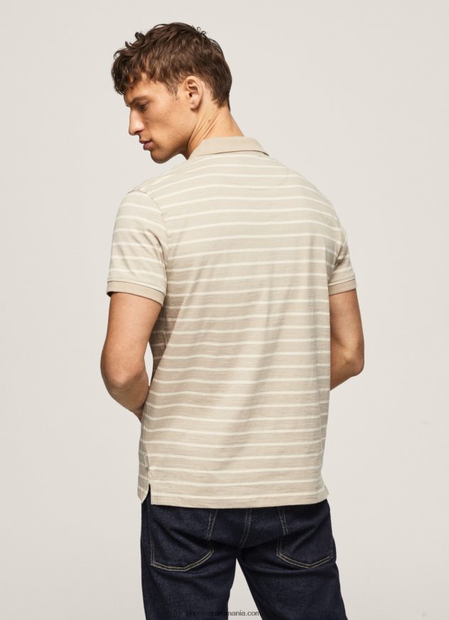 tricou polo cu imprimeu în dungi bărbați Pepe Jeans malţ 6Z0R461093 - imagine 4