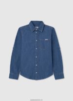 tricou polo cu logo brodat piqué băiat Pepe Jeans alb 6Z0R461661 - imagine 3