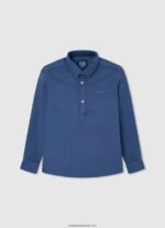 tricou polo cu logo brodat piqué băiat Pepe Jeans marnă cenușie 6Z0R461666 - imagine 4