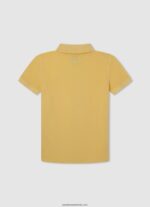 tricou polo cu logo brodat piqué băiat Pepe Jeans strălucire 6Z0R461665 - imagine 2