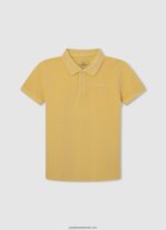 tricou polo cu logo brodat piqué băiat Pepe Jeans strălucire 6Z0R461665