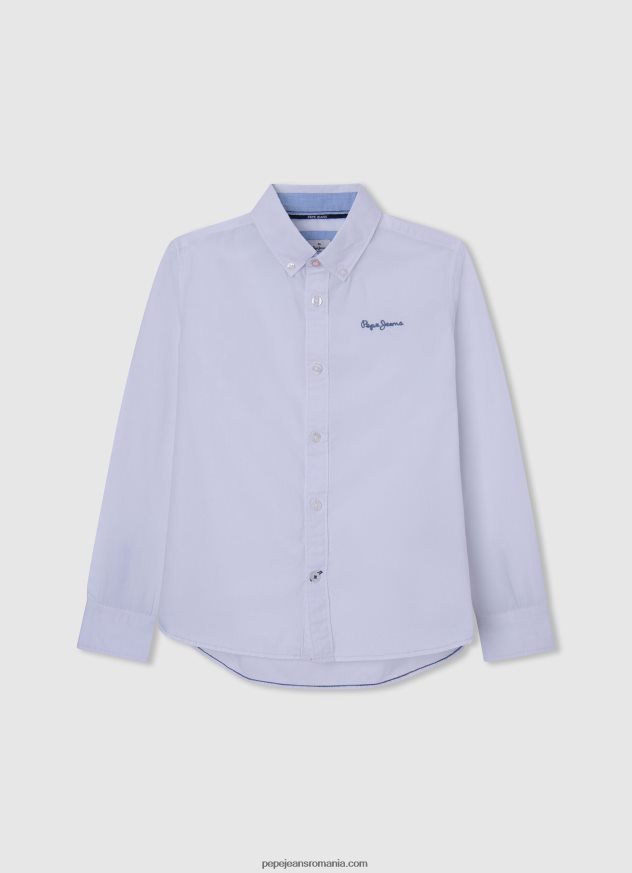 tricou polo cu logo brodat piqué băiat Pepe Jeans turnare 6Z0R461663 - imagine 3