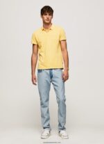 tricou polo cu logo brodat piqué bărbați Pepe Jeans strălucire 6Z0R461081 - imagine 2