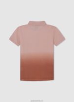 tricou polo piqué decolorat băiat Pepe Jeans portocala de dovleac 6Z0R461668 - imagine 2