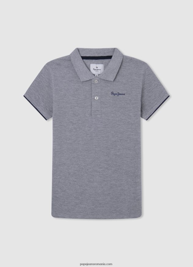 tricou polo piqué decolorat băiat Pepe Jeans portocala de dovleac 6Z0R461668 - imagine 4