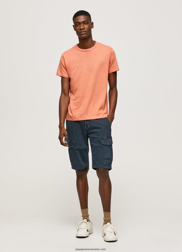 tricou simplu din bumbac bărbați Pepe Jeans portocala de dovleac 6Z0R46995 - imagine 2