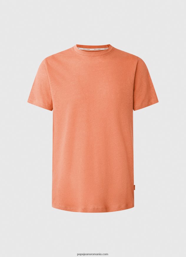 tricou simplu din bumbac bărbați Pepe Jeans portocala de dovleac 6Z0R46995 - imagine 5