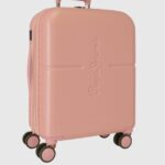 valiza troler 55cm abs fată Pepe Jeans roz deschis 6Z0R461514