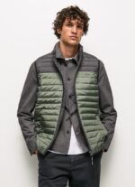 vestă căptușită cu blocuri de culoare bărbați Pepe Jeans negru spalat 6Z0R46840