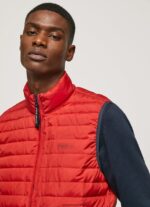 vestă căptușită cu fermoar bărbați Pepe Jeans studio roșu 6Z0R46843