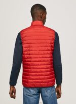 vestă căptușită cu fermoar bărbați Pepe Jeans studio roșu 6Z0R46843 - imagine 4