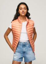 vestă căptușită cu plasture din cauciuc femei Pepe Jeans piersică 6Z0R46133