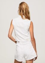 vestă din denim cu flori brodate femei Pepe Jeans denim 6Z0R46130 - imagine 5
