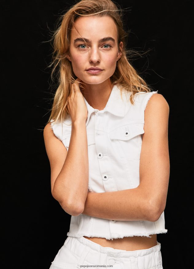vestă din denim cu flori brodate femei Pepe Jeans denim 6Z0R46130 - imagine 1