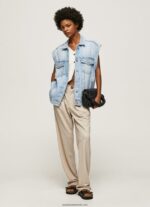 vestă din denim cu potrivire supradimensionată femei Pepe Jeans denim 6Z0R46131 - imagine 2